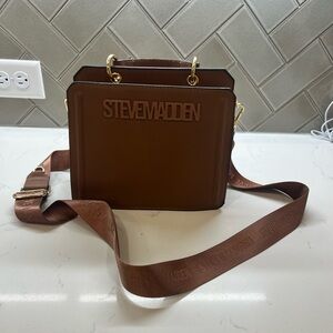 Steve Madden Tan Crossbody Bag with Gold Details